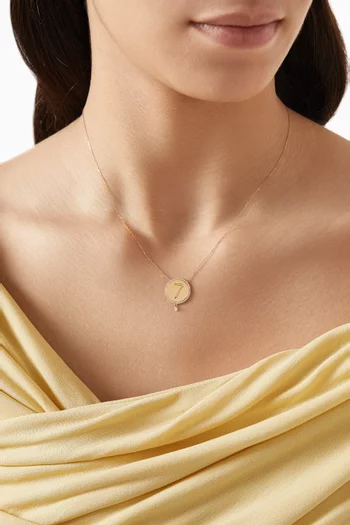 7 Medallion Diamond Necklace in 18kt Gold