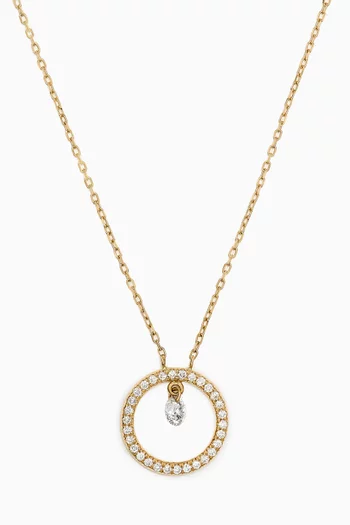 Helios Commic Diamond Pendant Necklace in 18kt Gold