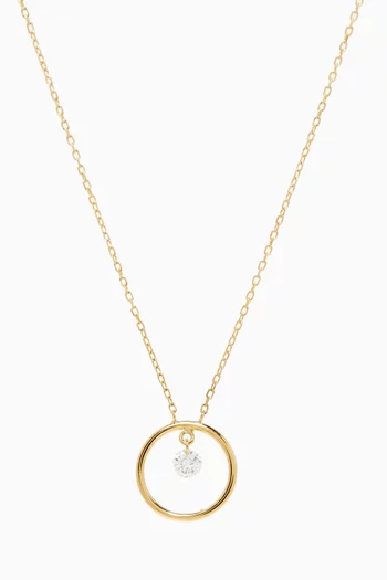 Cosmic Strip Diamond Necklace in 18kt Gold