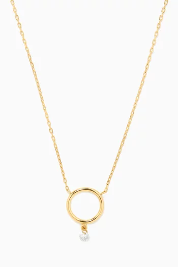 Helios Diamond Pendant Necklace in 18kt Gold