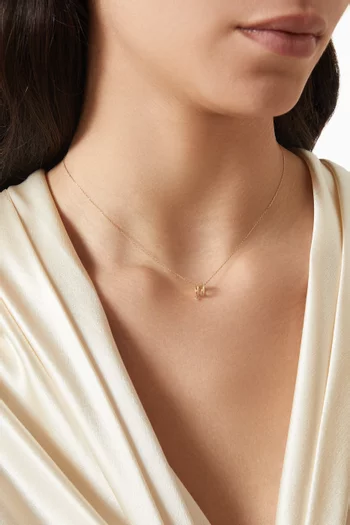 Zeus Double Diamond Necklace in 18kt Gold