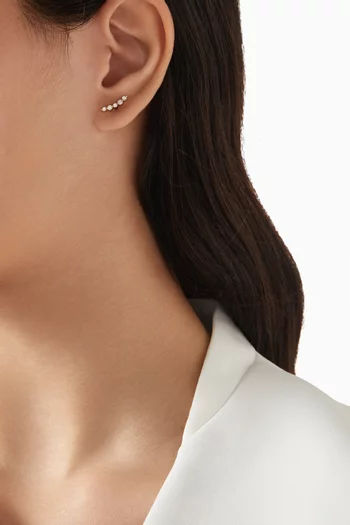 5 Diamonds Single Earring in 18kt Gold