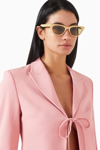 Unisex Cookie Y6 Cat-eye Sunglasses in Acetate