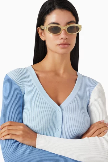 Unisex Mass YC8 Oval-frame Sunglasses in Acetate