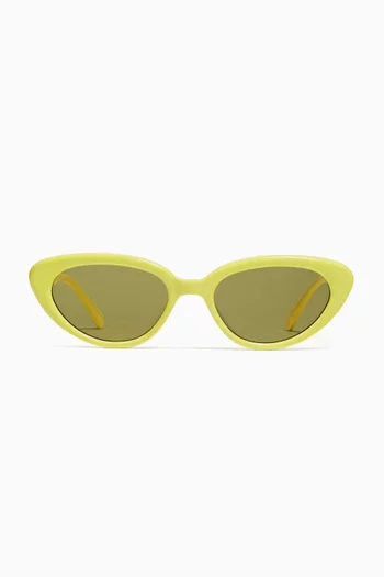 Unisex Mondri-Y7 Cat-eye Sunglasses in Acetate