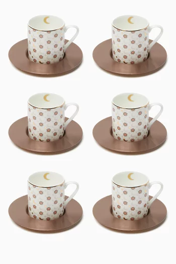 Palm Espresso Cups, Set of 6