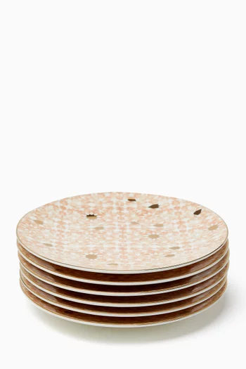 Palm Desert Plates in Porcelain, Set of 6