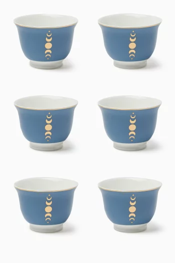 Hilal Chaffe Cups in Porcelain, Set of 6