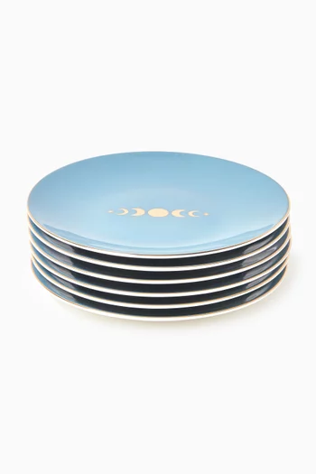 Hilal Desert Plates in Porcelain, Set of 6
