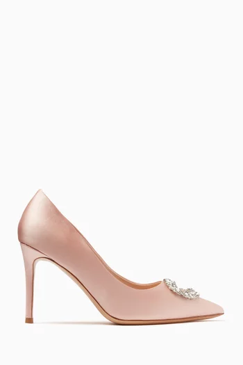 Nova 90 Pumps in Embellished Satin