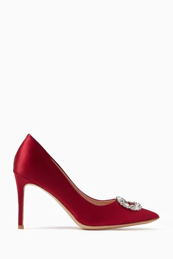 Nova 90 Pumps in Embellished Satin