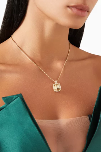 Chatelaine® Diamond & Citrine Necklace in 18kt Gold
