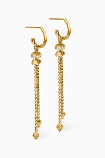 Stax Diamond Drop Earrings in 18kt Gold