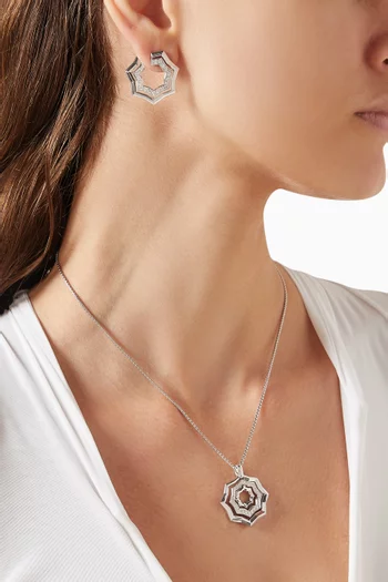 Stax Diamond Necklace in Sterling Silver