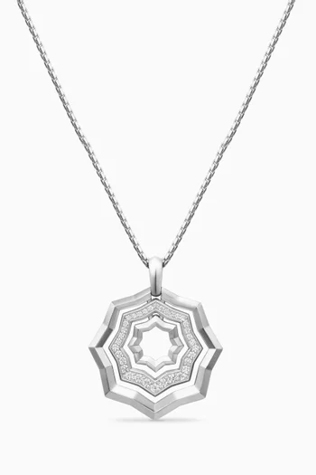 Stax Diamond Necklace in Sterling Silver