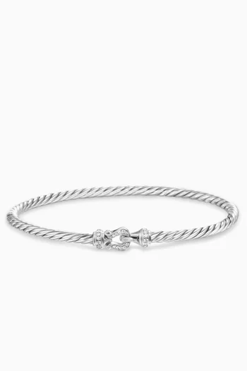 Classic Diamond Cable Bracelet in Sterling Silver