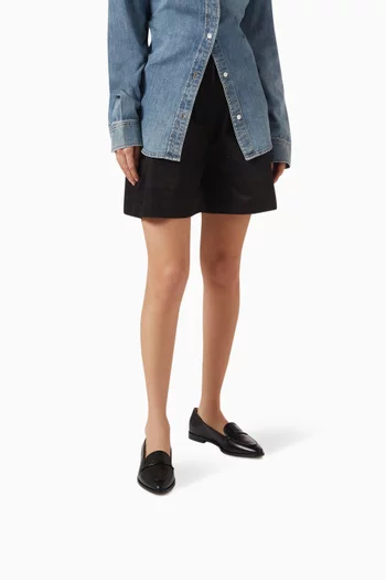 حذاء بروني سهل الارتداء جلد نابا