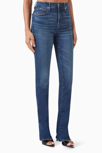 Good Legs Micro Bootcut Jeans in Cotton-denim