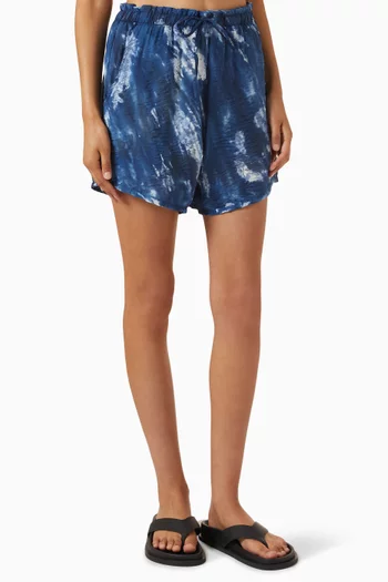 Rylee Printed Shorts in Rayon Blend