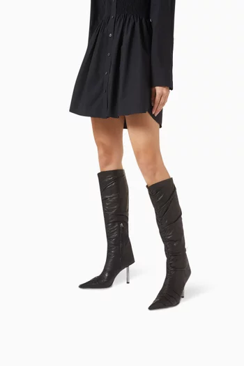 x Fai Khadra Parisi 100 Knee-high Boots in Leather