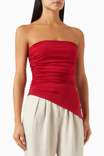 Mason Strapless Top in Stretch Jersey