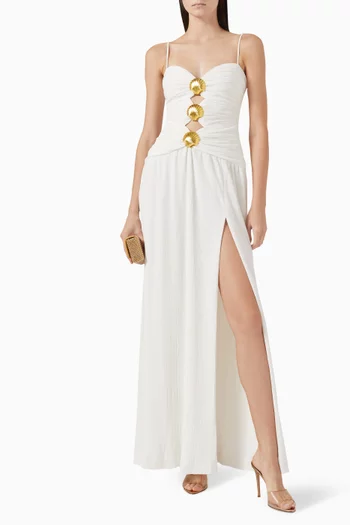 Guinevere Cut-out Gown in Plissé