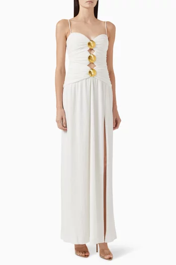 Guinevere Cut-out Gown in Plissé
