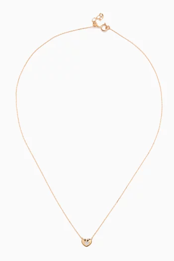 Ara Bambi Diamond Heart Necklace in 18kt Rose Gold