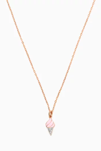 Ara Bambi Diamond Sundae Necklace in 18kt Rose Gold