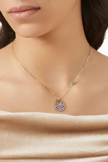 Amelia Maasai Reversible Pendant Necklace in 18kt Gold