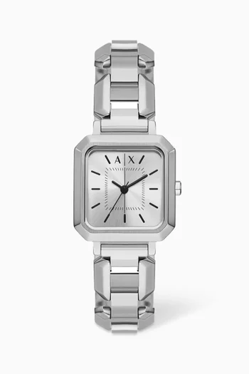 Leila Quartz Stainless Steel Watch, 27mm
