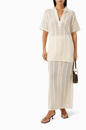 Arlo Maxi Skirt in Crochet