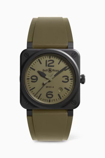 BR 03 Military Ceramic Automatic Mechanical Watch, 41mm