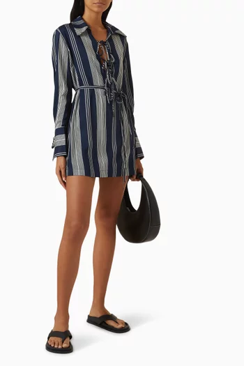 Harlow Mini Shirtdress in Viscose Blend