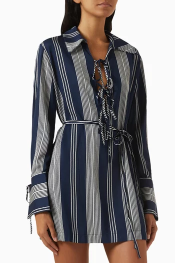 Harlow Mini Shirtdress in Viscose Blend