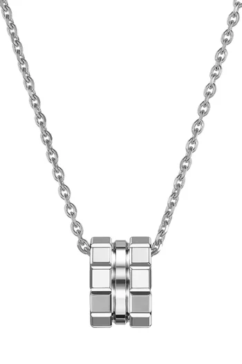 Ice Cube Necklace in 18kt White Gold