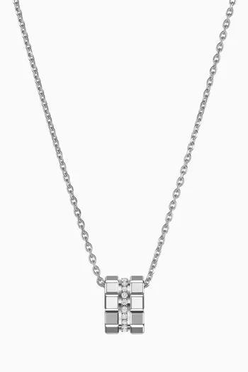 Ice Cube Diamond Necklace in 18kt White Gold