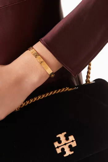 T Monogram Hinge Bracelet in Stainless Steel