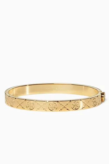 T Monogram Hinge Bracelet in Stainless Steel