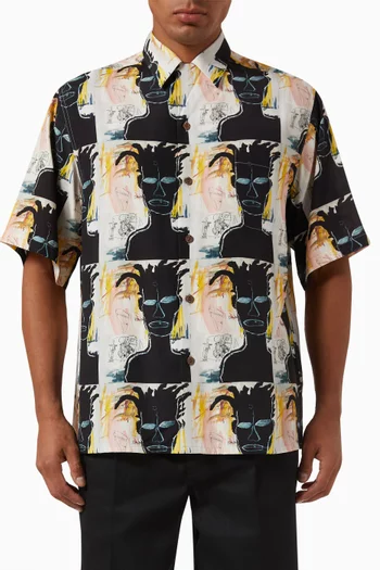 x Jean-Michel Basquiat Hawaiian Shirt in Rayon