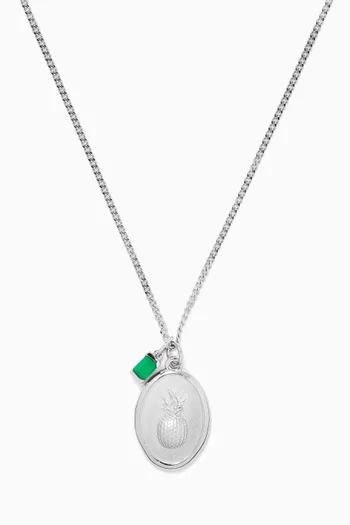 Pina Agate Necklace in Sterling Silver