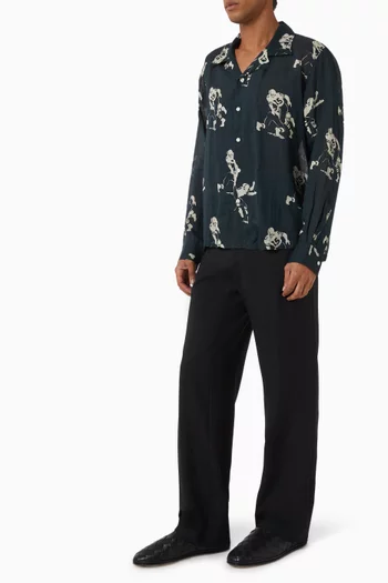 Football Floral Havana Shirt in Linen
