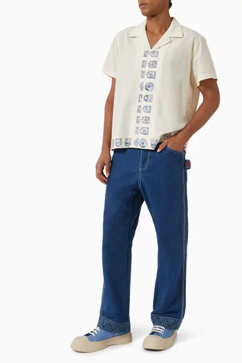 Ski Season Shirt in Cotton-silk