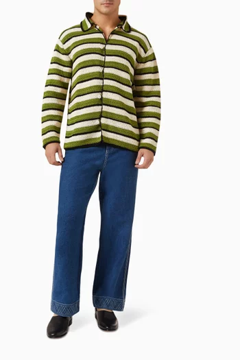 Weedy Long-sleeve Shirt in Crochet
