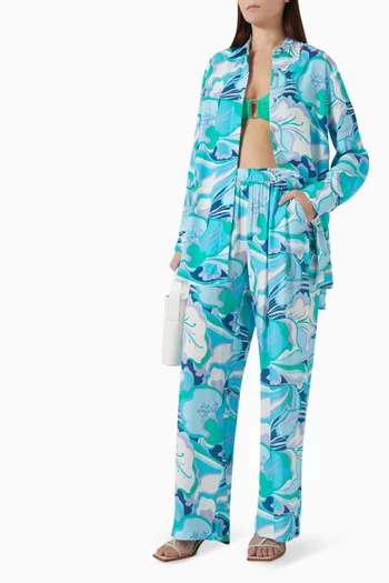 Olivia Printed Pants in Viscose