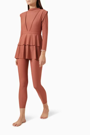 Pocket Swim Tights in Stretch-nylon