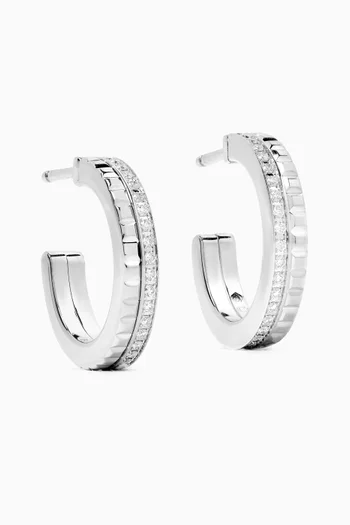 Quatre Radiant Edition Diamond Hoops in 18kt White Gold