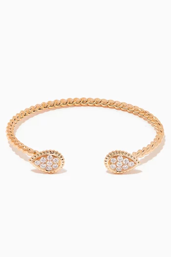 Serpent Bohème S Motif Diamond Bracelet in 18kt Rose Gold