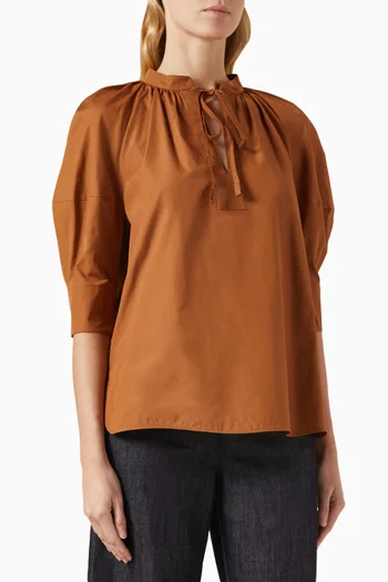 Capri Balloon-sleeve Shirt in Cotton