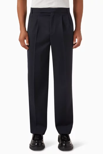 Tailored Relaxed-fit Pants in Wool-blend